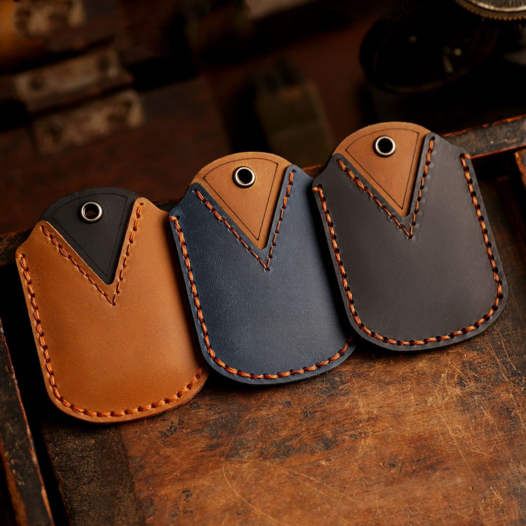 Toyota Autoschlüsselhülle aus Leder mit 3 Tasten