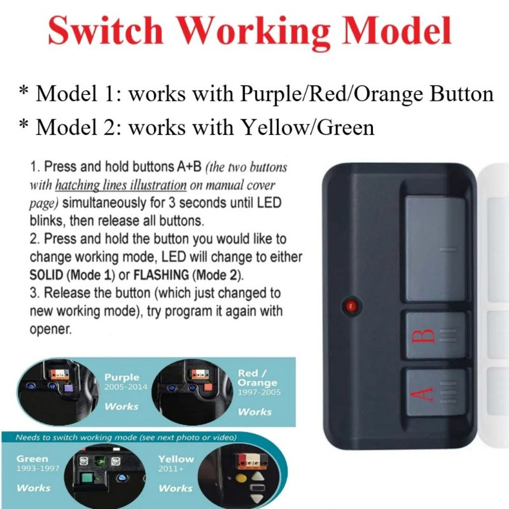 Télécommande de porte de garage haut de gamme 5 pièces pour Liftmaster/Chamberlain/Craftsman 893LM 893Max - Fonctionnement fluide et compatibilité garantie