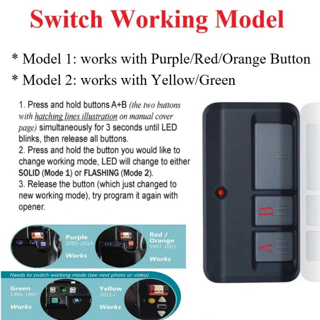 Télécommande de porte de garage haut de gamme 5 pièces pour Liftmaster/Chamberlain/Craftsman 893LM 893Max - Fonctionnement fluide et compatibilité garantie