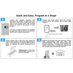 Carsine Multicode Linear 308911, 10 dip Switch Gate Opener Remote 300MHz, Multi Code Garage Door Opener Remote, Garage Clicker Replacement White / 1 PCS