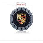 Dessous de verre en silicone pour porte-gobelet de voiture Porsche 