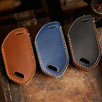 Kia Leder-Autoschlüsselhülle für 5, 6, 7, 8 und 9 Tasten