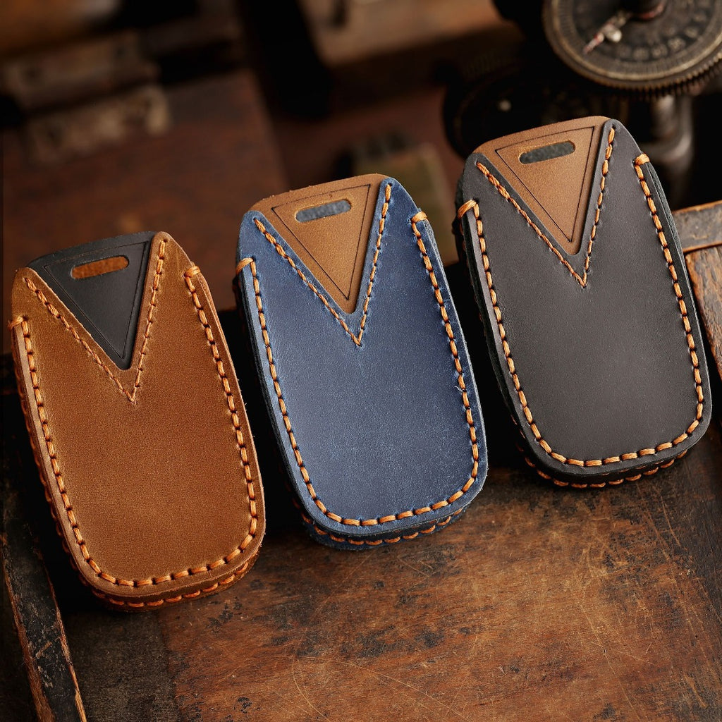 Étui en cuir pour clé de voiture Dodge GMC à 4, 5 ou 6 boutons