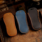 Étui à clés de voiture en cuir Porsche