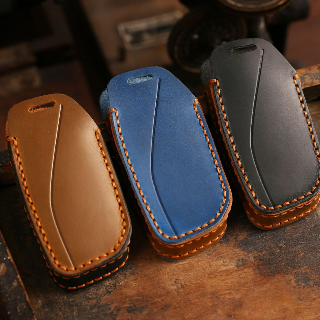 Carsine BMW X7 Leather Car Key Cover Black