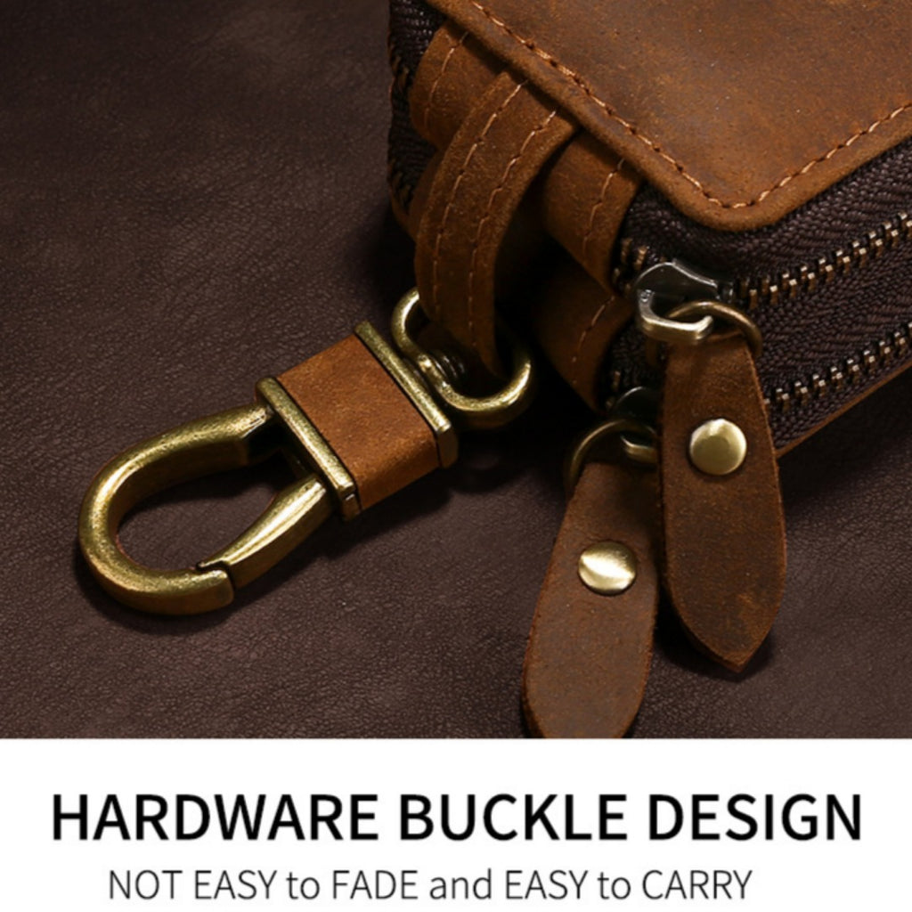 Étui universel en cuir double couche pour clés de voiture, compatible avec tous les modèles