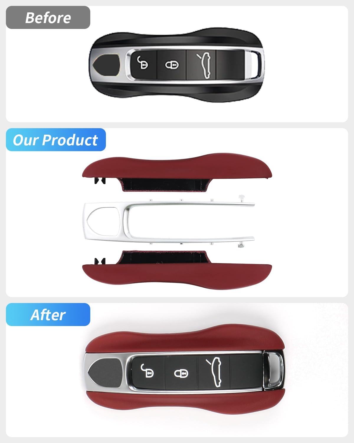 Porsche  Leather Key Fob Cover