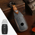 Carsine Mercedes Benz Leather Car Key Cover 3,4 Button Black / 3 Button