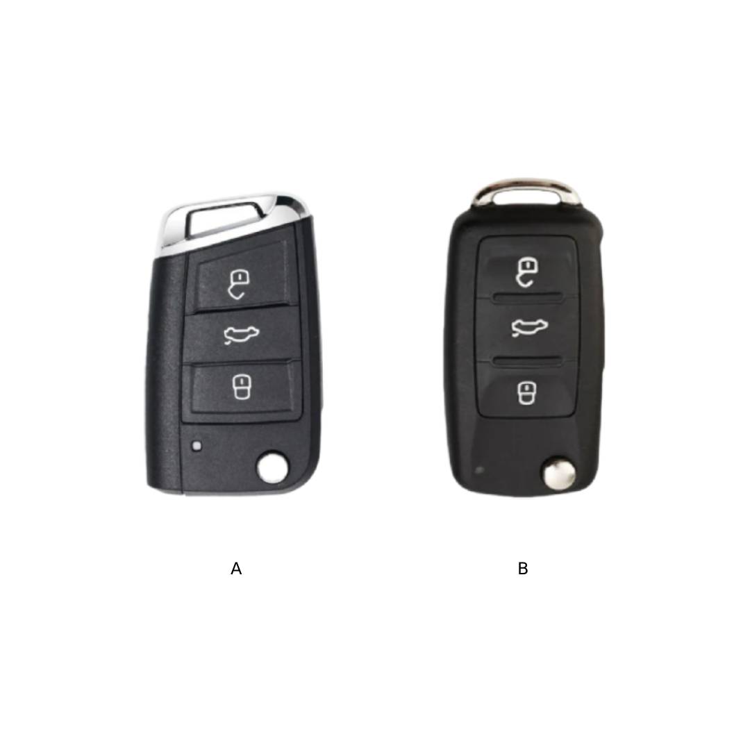 Volkswagen Magotan Lavida Folding Leather Car Key Cover 3 Button