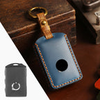 Carsine Volvo XC60 XC90 S60 Leather Car Key Cover Blue