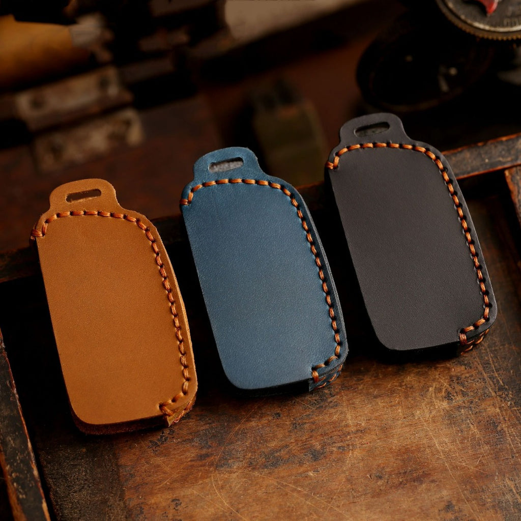 Nissan Sylphy Tiida X-Trail Qashqai Kicks Leder-Autoschlüsselhülle mit 2 oder 3 Tasten