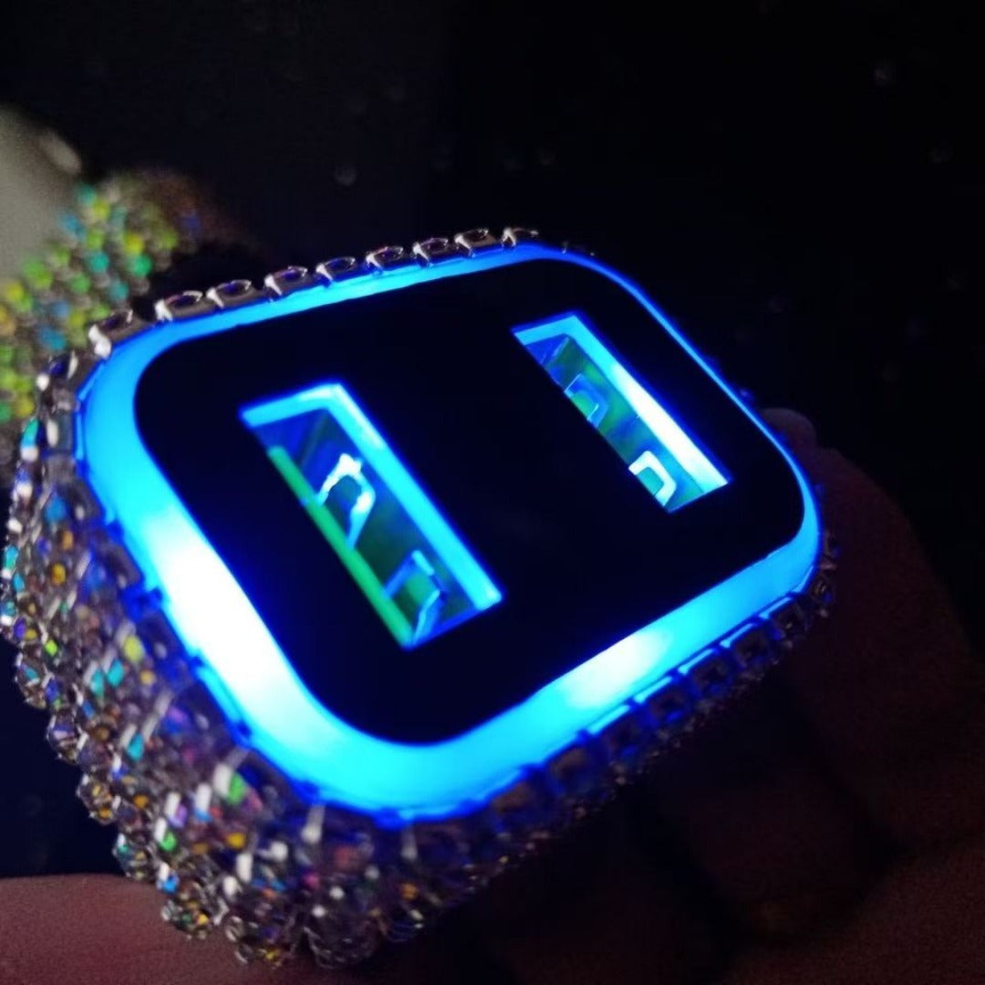 Chargeur de voiture strass double USB