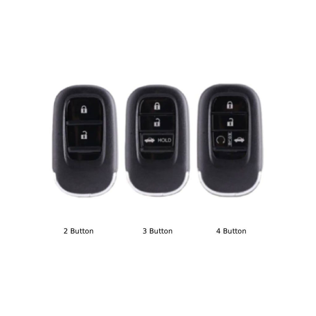Étui pour clé de voiture Honda Acura à bord doré, 2, 3 ou 4 boutons