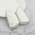 Carsine Volkswagen Car Key Cover Silver Edge White / Key case