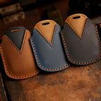 Carsine Toyota Crown Leather Car Key Cover 3 Button Black / 3 Button