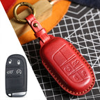 Jeep Leather Car Key Cover 4 Button