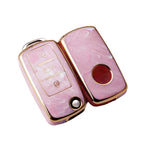 Carsine Volkswagen Car Key Case Gold Inlaid With Jade