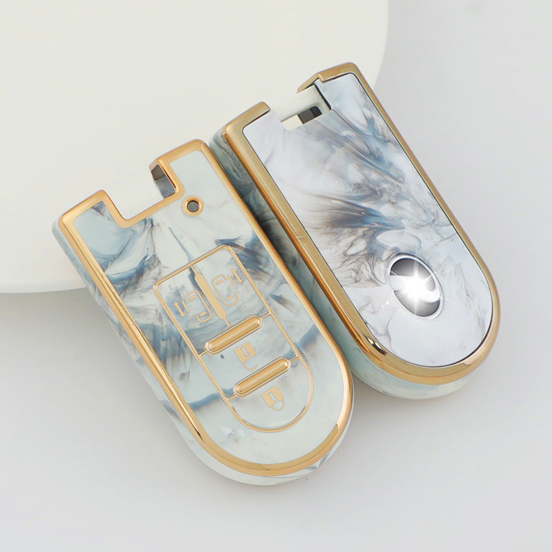 Carsine Toyota Car Key Case Gold Inlaid With Jade Grey / Key case