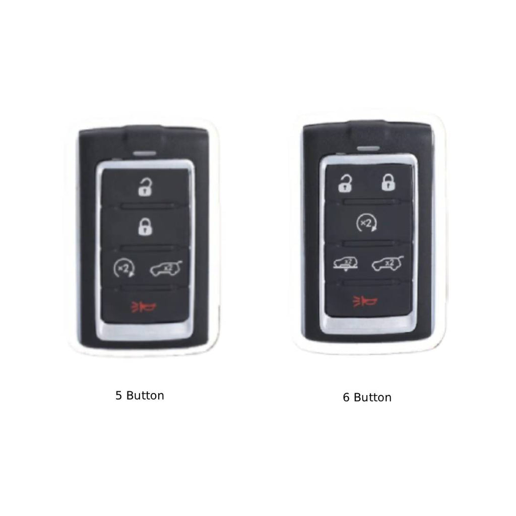 Étui en cuir pour clé de voiture Jeep à 5 ou 6 boutons