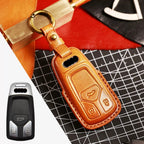 Premium Audi Leather Car Key Cover - Luxury Protection & Custom Fit for Audi Keys