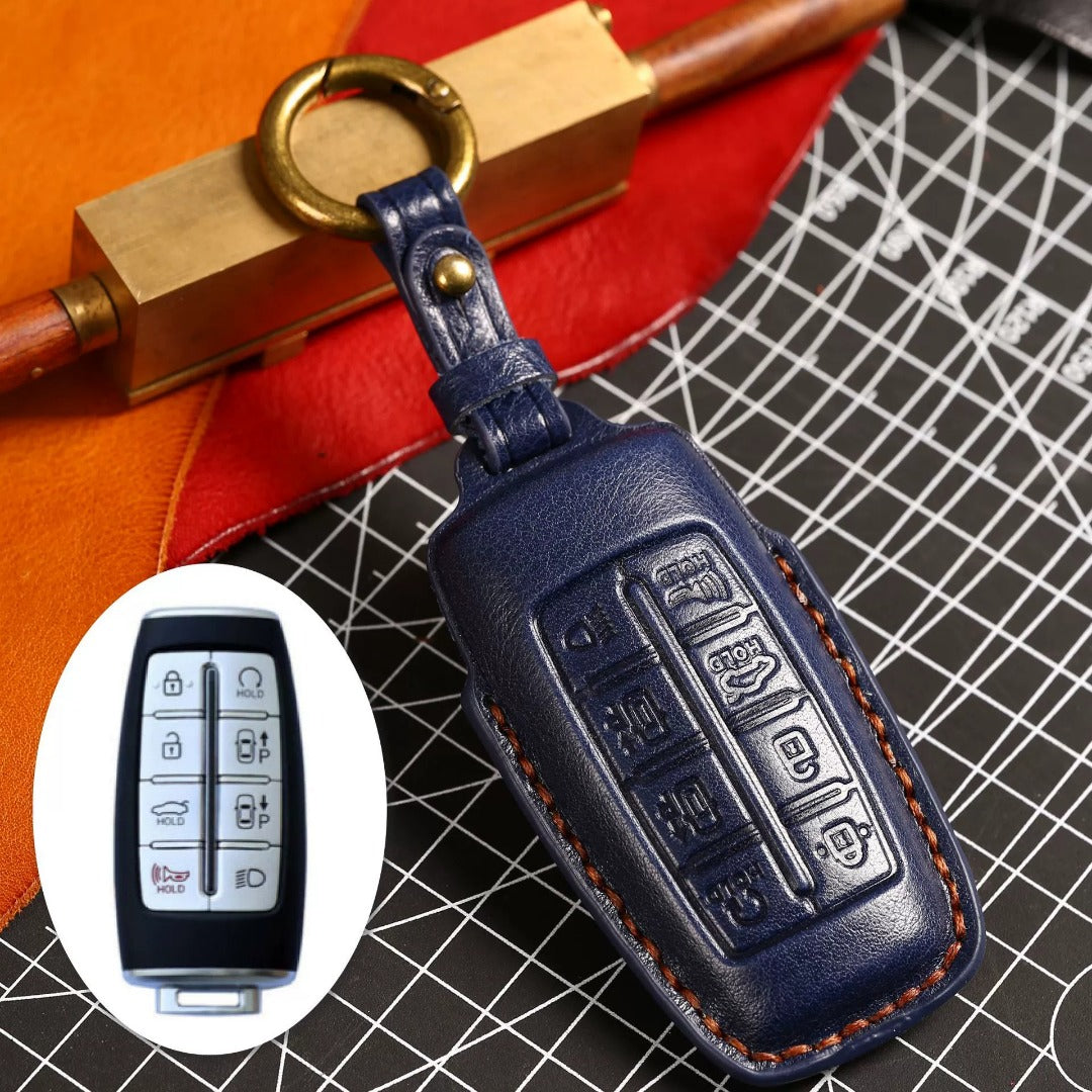 Luxury Genesis Key Fob Case - Handmade Leather Protector