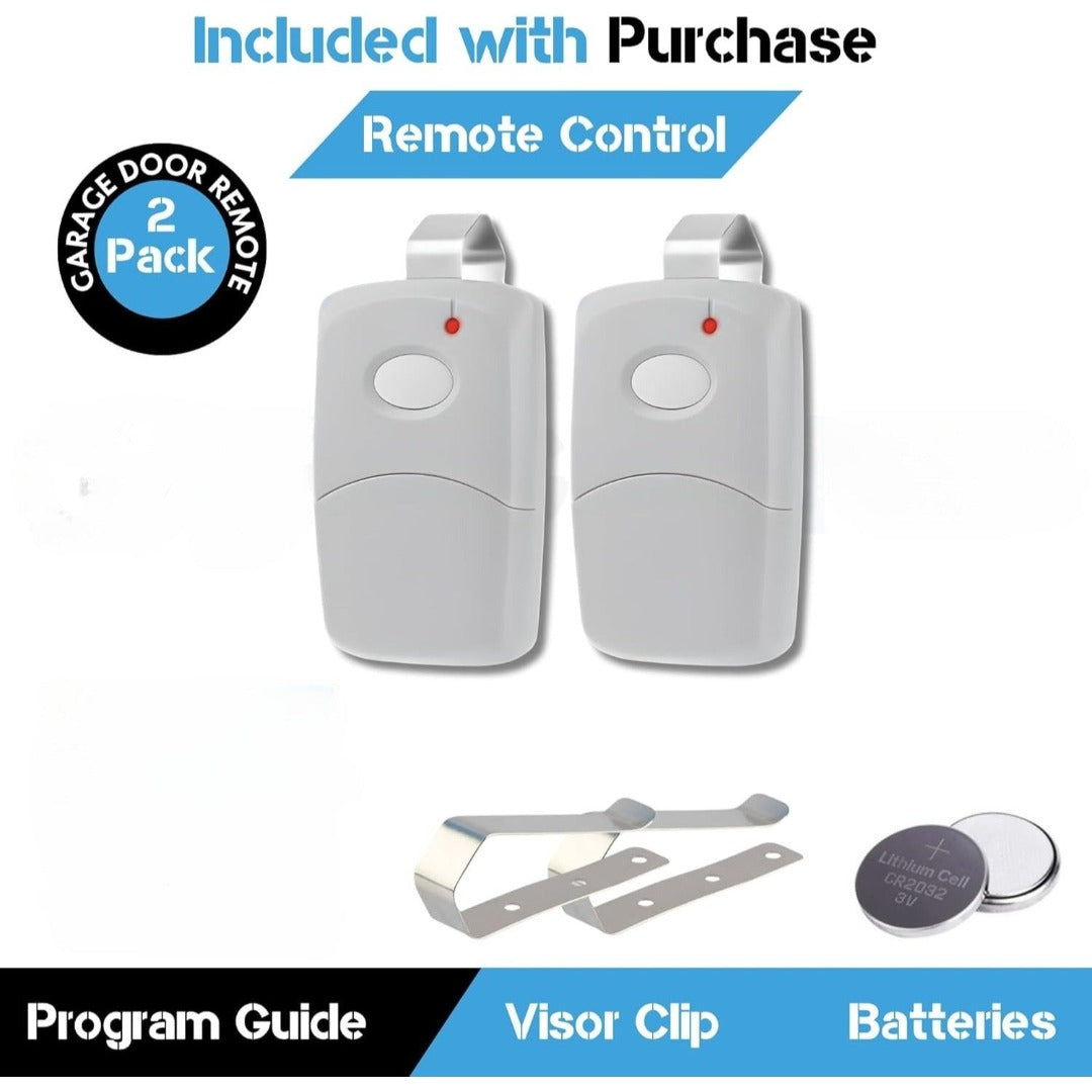 Carsine Multicode Linear 308911, 10 dip Switch Gate Opener Remote 300MHz, Multi Code Garage Door Opener Remote, Garage Clicker Replacement White / 1 PCS