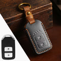 Carsine Honda CRV Lingpai XRV Civic Odyssey Elysion Accord Guandao Fit Leather Car Key Cover 2,3,4,5,6 Button Black / 2 Button