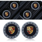 Dessous de verre en silicone pour porte-gobelet de voiture Porsche 