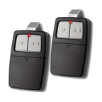 Carsine Universal Garage Remotes for LiftMaster, Chamberlain, Genie, Linear | Replaces Clicker KLIK1U, 375UT, 375LM | Operates 2 Doors or Gates, Dip Switch & Learn Button Ready Grey / 2 PCS