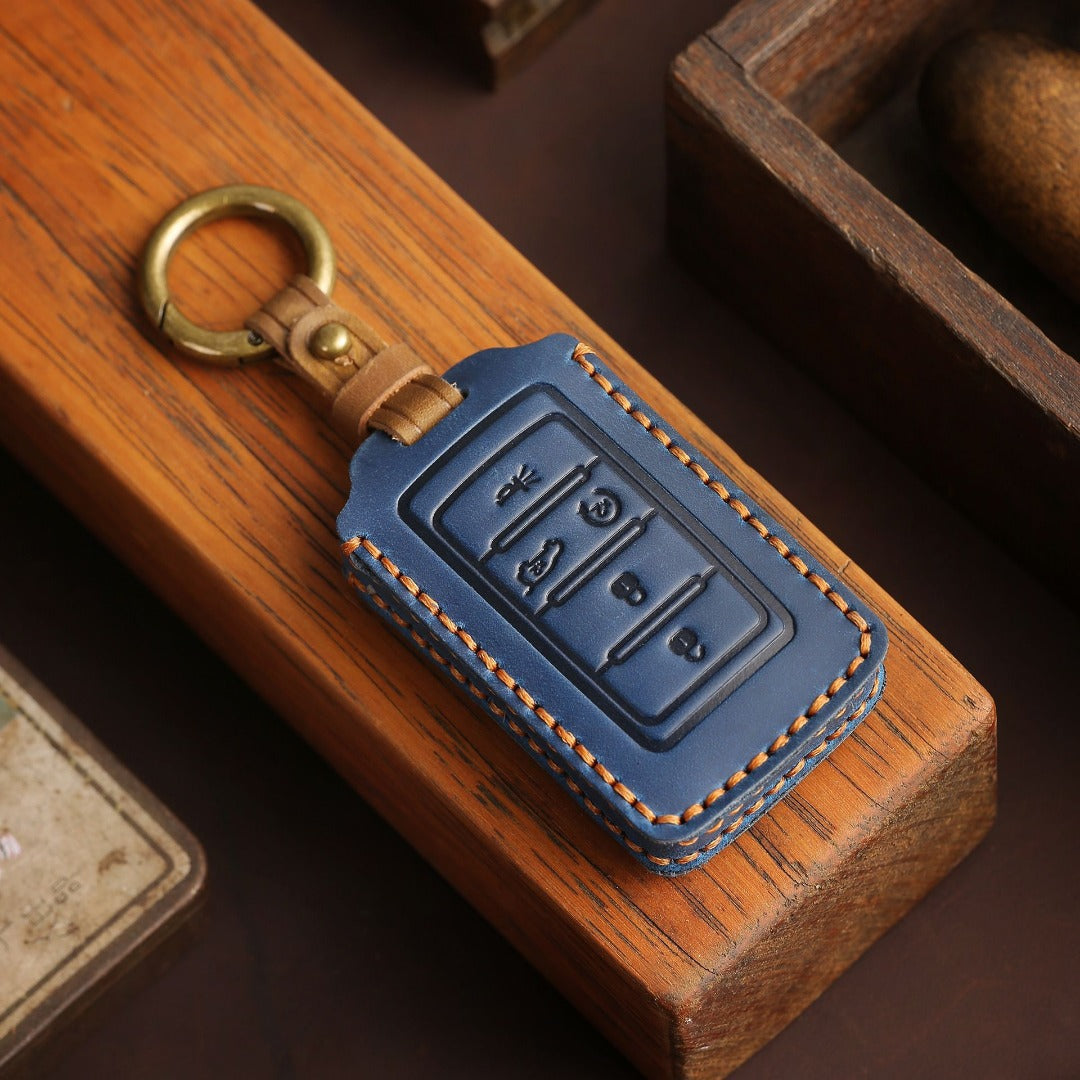 Jeep Leder-Autoschlüsselhülle mit 5 oder 6 Tasten