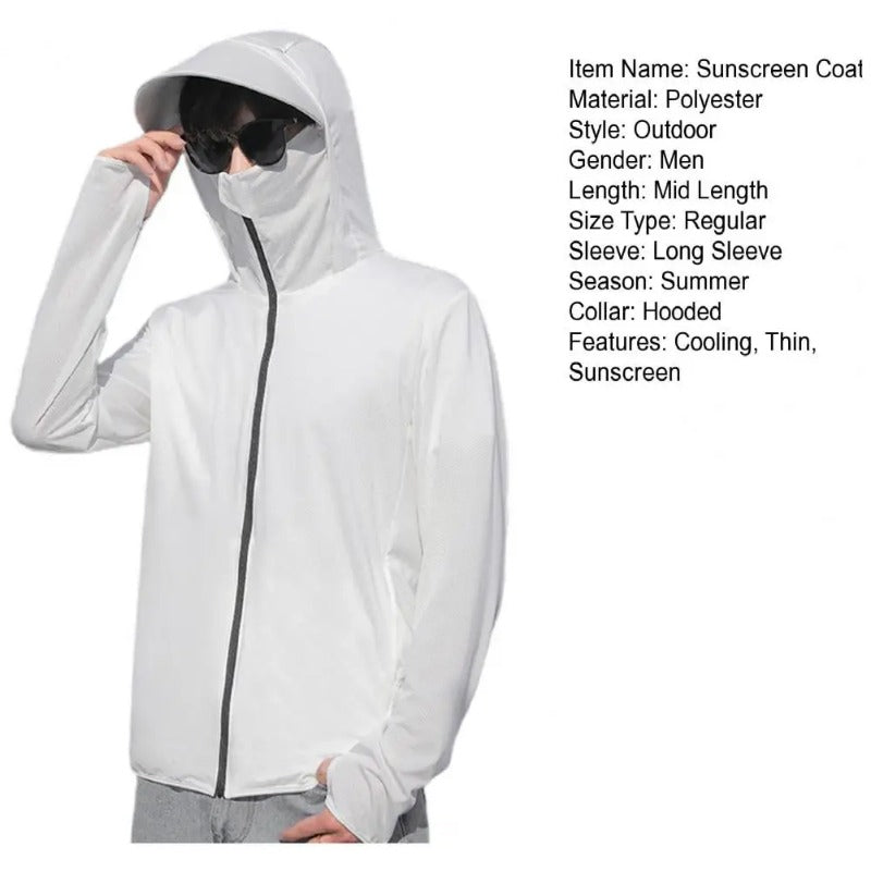 Carsine Men's UV protection sun protection clothing Blue / M