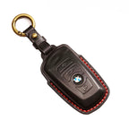Carsine BMW Leather Car Key Cover - Genuine Leather, Premium Fit for All BMW Models Brown / C
