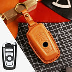 Carsine BMW Leather Car Key Cover - Genuine Leather, Premium Fit for All BMW Models Brown / B