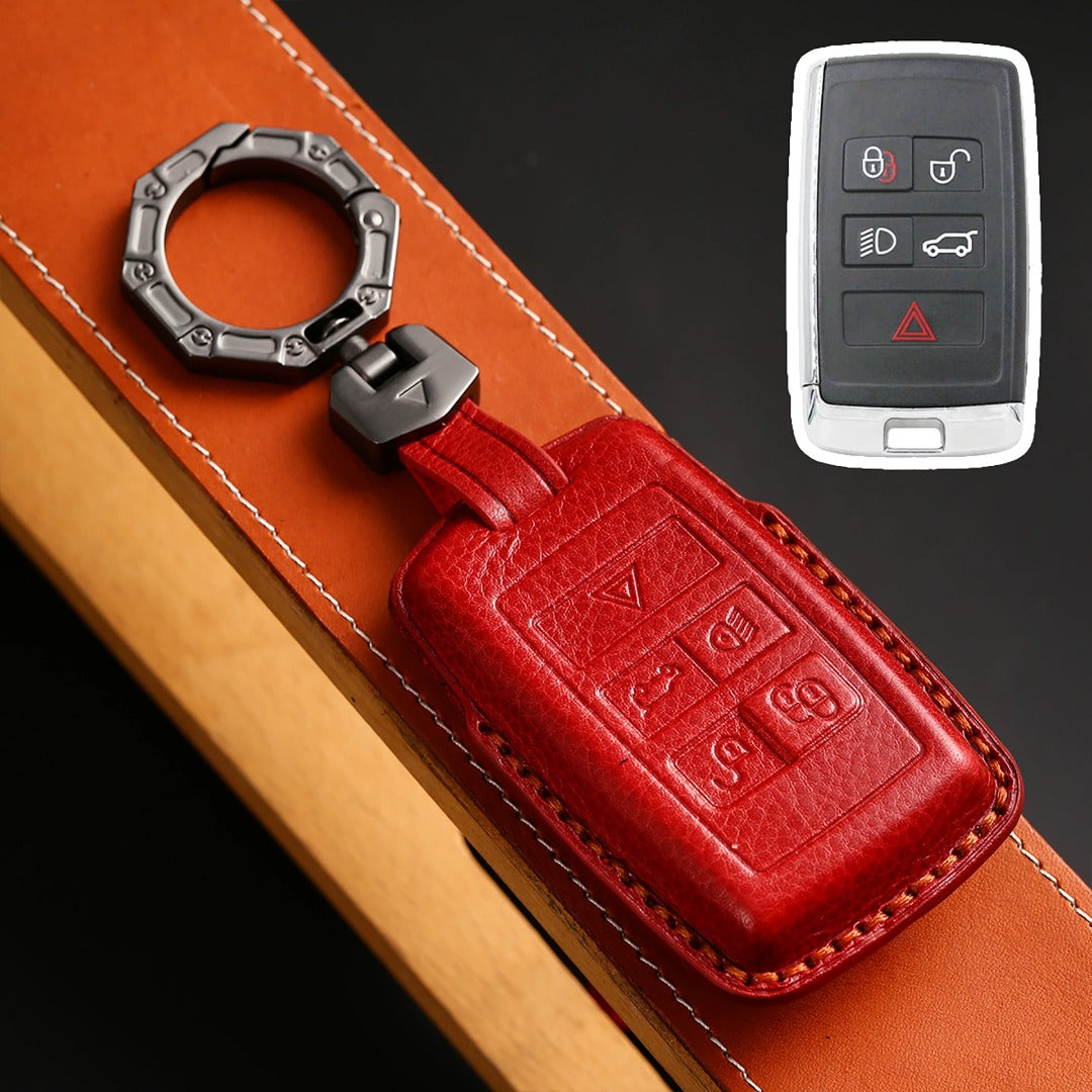 Land Rover/Jaguar Leather Key Cover | Handmade Full-Grain | Precision Fit 2010-2025 Models