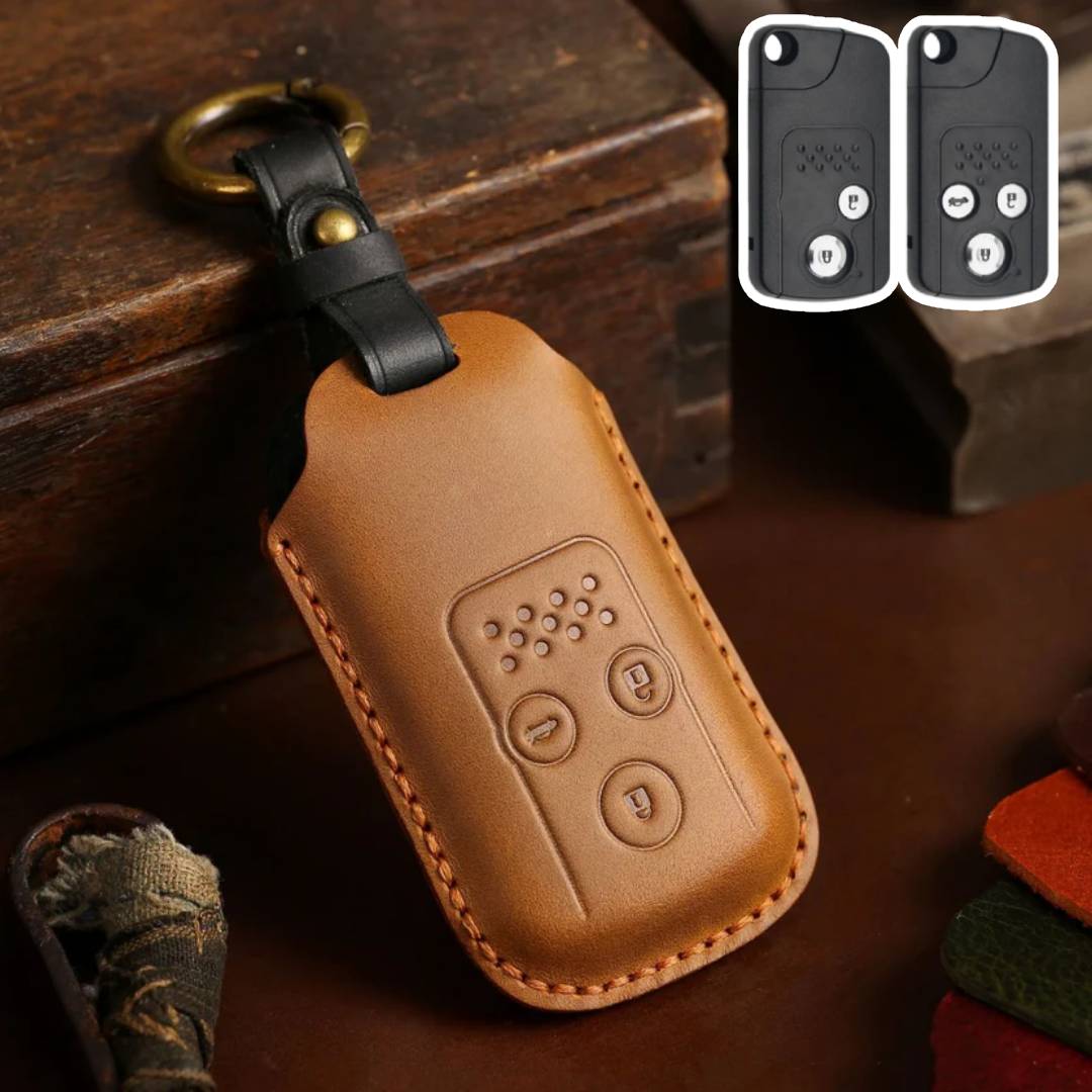 Honda Accord Autoschlüsselhülle aus Leder mit 2 oder 3 Tasten