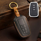 Carsine Toyota Camry Leather Car Key Cover 2,3,4 Button Black / 3 Button-B