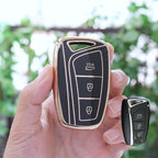 Carsine Hyundai Car Key Case Golden Edge Black / Key case