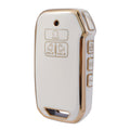 Carsine Kia Car Key Case Golden Edge White / Key case