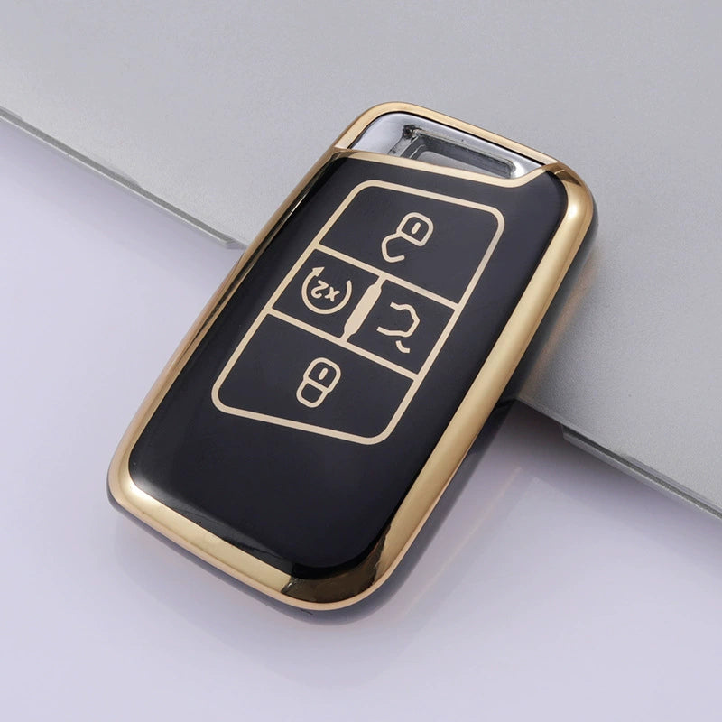 Carsine Volkswagen Car Key Case Golden Edge Black / Key case