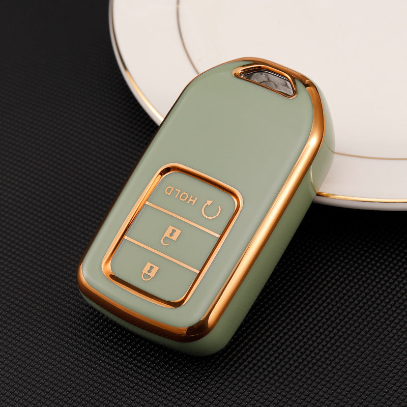 Carsine Honda Acura Car Key Case Golden Edge Green / Key case