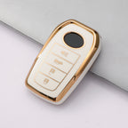 Carsine Toyota Car Key Case Golden Edge White / Key case