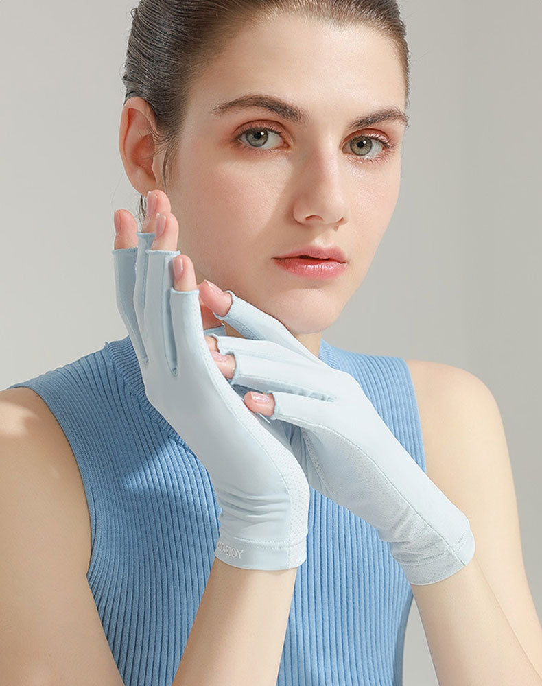 Carsine women's summer sun protection and UV protection gloves Grey